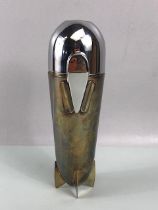 Art Deco air ship or Zeppelin cocktail shaker approximately 25cm high