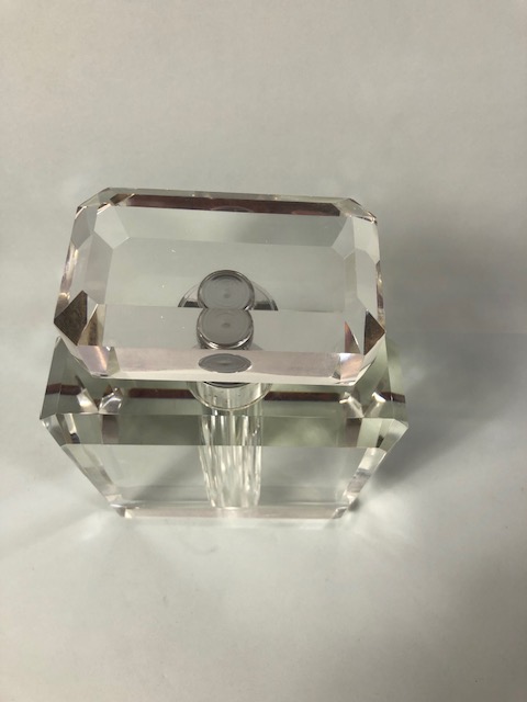 Art Deco style large glass perfume bottle approximately 26cm high - Image 2 of 8