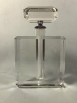 Art Deco style large glass perfume bottle approximately 26cm high