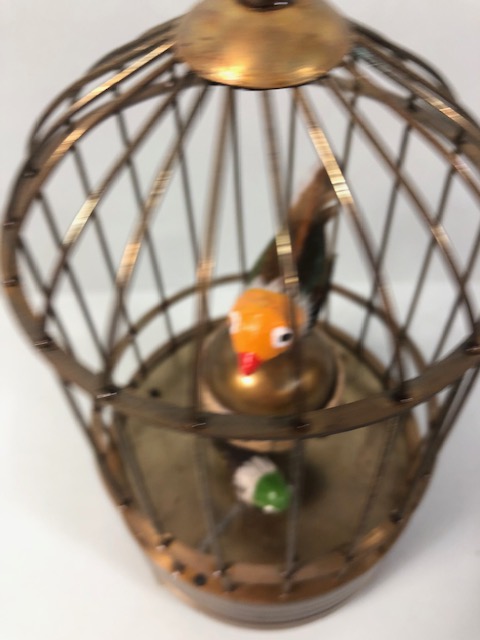 Brass Bird cage clock approximately 20cm high - Image 2 of 5