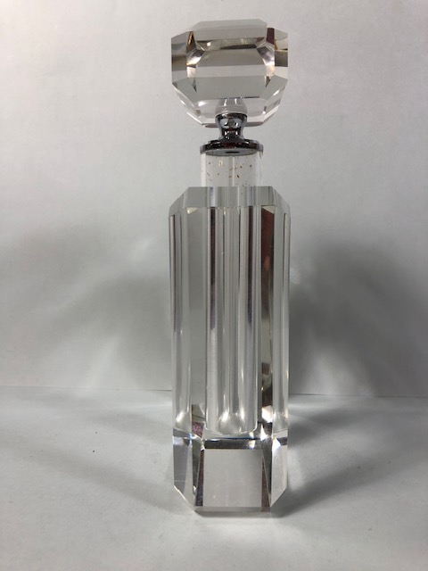 Art Deco style large glass perfume bottle approximately 26cm high - Image 6 of 8