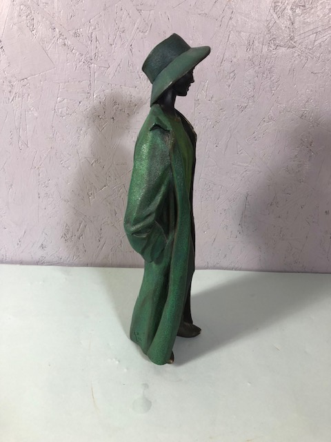 Figurine of a woman in a long coat approximately 39cm high - Image 2 of 4