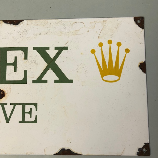 Metal an Enamel Rolex advertising sign approximately 58 x 23cm - Image 4 of 9