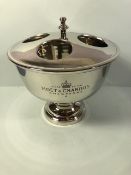Four bottle Moet Champagne or wine cooler in polished metal