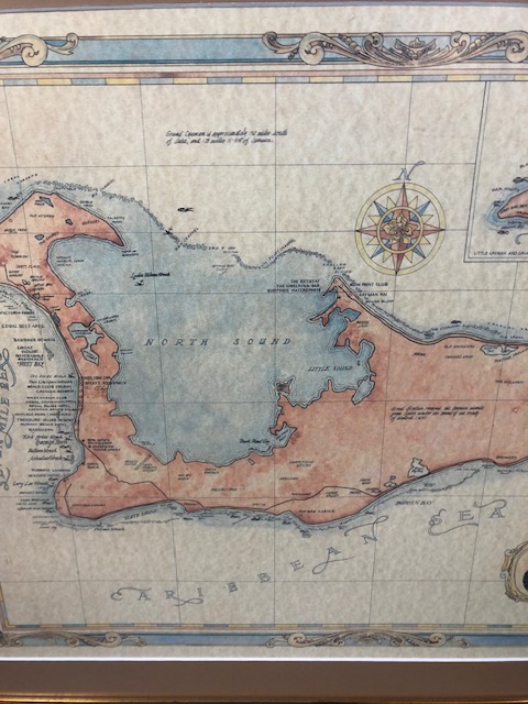 Modern Reproduction of an antique map of the Cayman Islands. framed and glazed approximately 87 x - Image 5 of 6