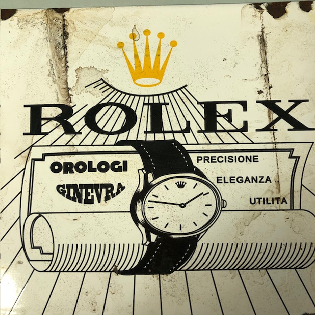 Enamel; on metal Rolex advertising sign approximately 30 x 20cm - Image 6 of 12
