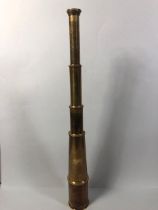 Brass 3 draw telescope of maritime style