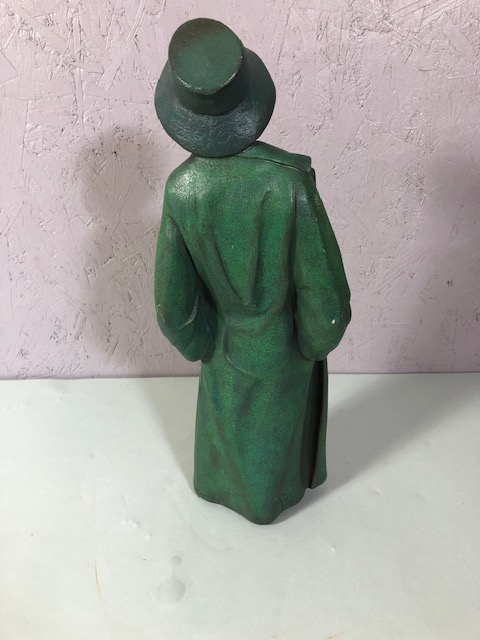 Figurine of a woman in a long coat approximately 39cm high - Image 3 of 4