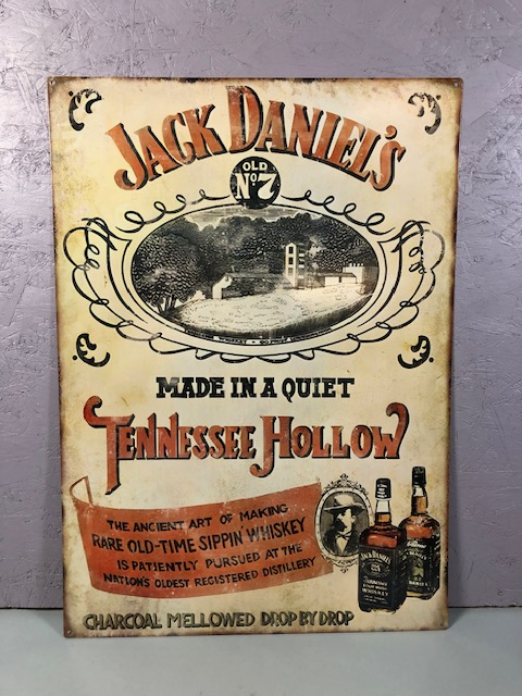 Retro metal wall sign Jack Daniels old No7 approximately 50 x 70 cm