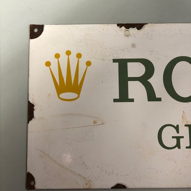 Metal an Enamel Rolex advertising sign approximately 58 x 23cm - Image 2 of 9