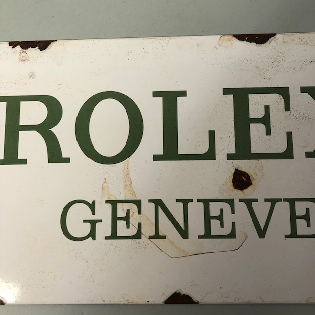 Metal an Enamel Rolex advertising sign approximately 58 x 23cm - Image 3 of 9