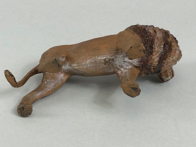 Bronze lion with cold painted finish approximately 8cm - Image 4 of 5