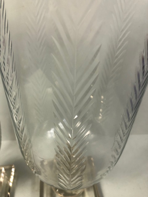 Victorian Colonial style glass tealight lanterns approximately 40cm high - Image 2 of 4