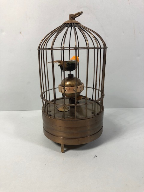 Brass Bird cage clock approximately 20cm high - Image 5 of 5