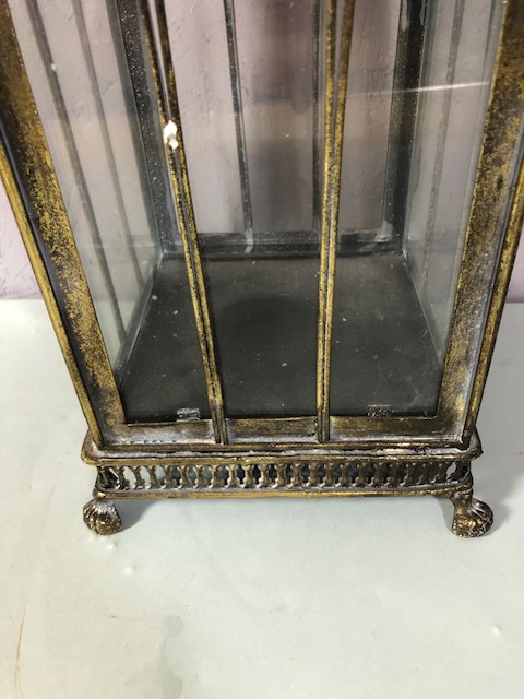 Ornate metal framed square lantern approximately 67cm high - Image 3 of 7