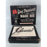 Vintage Toys from the 1950s, The Gay Deceiver Magic Box, with the Chinese wand that rises by its