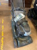 Petrol Lawn Mower: A Hayter Harrier 41 powered lawn mower with rear roller
