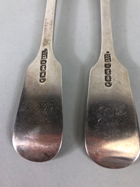 Collection of hallmarked silver dining forks various years and makers (5) approx 320g - Image 5 of 7