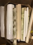 Vintage wall paper, quantity of rolls and part rolls of 1960s, 70s, 80s wallpapers