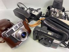 Vintage Cameras, Olympus AZ super Zoom, Kodak 255x instamatic, Helina Anstigmat 35x, Kodak Retinette