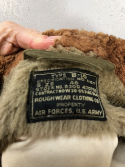 Militaria Military interest WW2 pattern American flying Jacket Type B10, Roughware label to back - Image 15 of 15