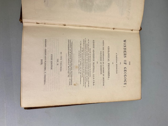 Antique books on Geology , Dr Mantels wonder of Geology Vol 1&2 1839, The Geology of Yorkshire , - Image 10 of 15