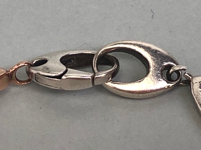 Welsh two colour Clogau Gold bracelet of elongated oval links, marked Clogau with a dragon, 16.6g - Image 7 of 10