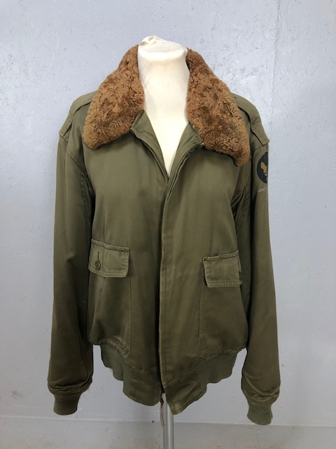Militaria Military interest WW2 pattern American flying Jacket Type B10, Roughware label to back