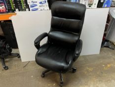 1 LA-Z-BOY AIR EXECUTIVE BLACK BONDED LEATHER OFFICE CHAIR RRP Â£299 (WORKING)