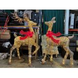 1 SET OF 2 X 72 INCH (1.8M) INDOOR/OUTDOOR CHRISTMAS REINDEER FAMILY WITH LED LIGHTS RRP Â£199 (