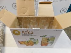 1 BOXED KING CRYSTAL ARKA GLASSWARE SET RRP Â£24.99