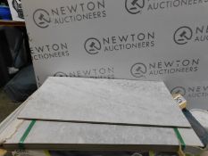 1 SET OF 5 STONE OF LONDON MARBLE EFFECT PORCELAIN FLOOR TILES (29.3CM X 59.3CM) RRP Â£24.99