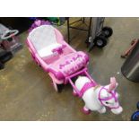 1 DISNEY PRINCESS ROYAL HORSE CARRIAGE 6 VOLT ELECTRIC RIDE ON RRP Â£249