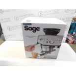 1 BOXED SAGE THE BARISTA EXPRESS IMPRESS SES876 BEAN TO CUP COFFEE MACHINE - BLACK STAINLESS STEEL
