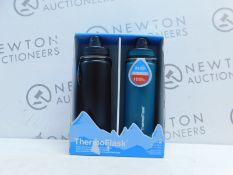 1 BOXED THERMOFLASK AUTOSPOUT STAINLESS STEEL DOUBLE WALL VACUUM INSULATED 710ML BOTTLES, 2 PACK RRP