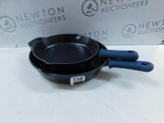 1 TRAMONTINA 2 PIECE CAST IRON GRILL AND SKILLET RRP Â£49