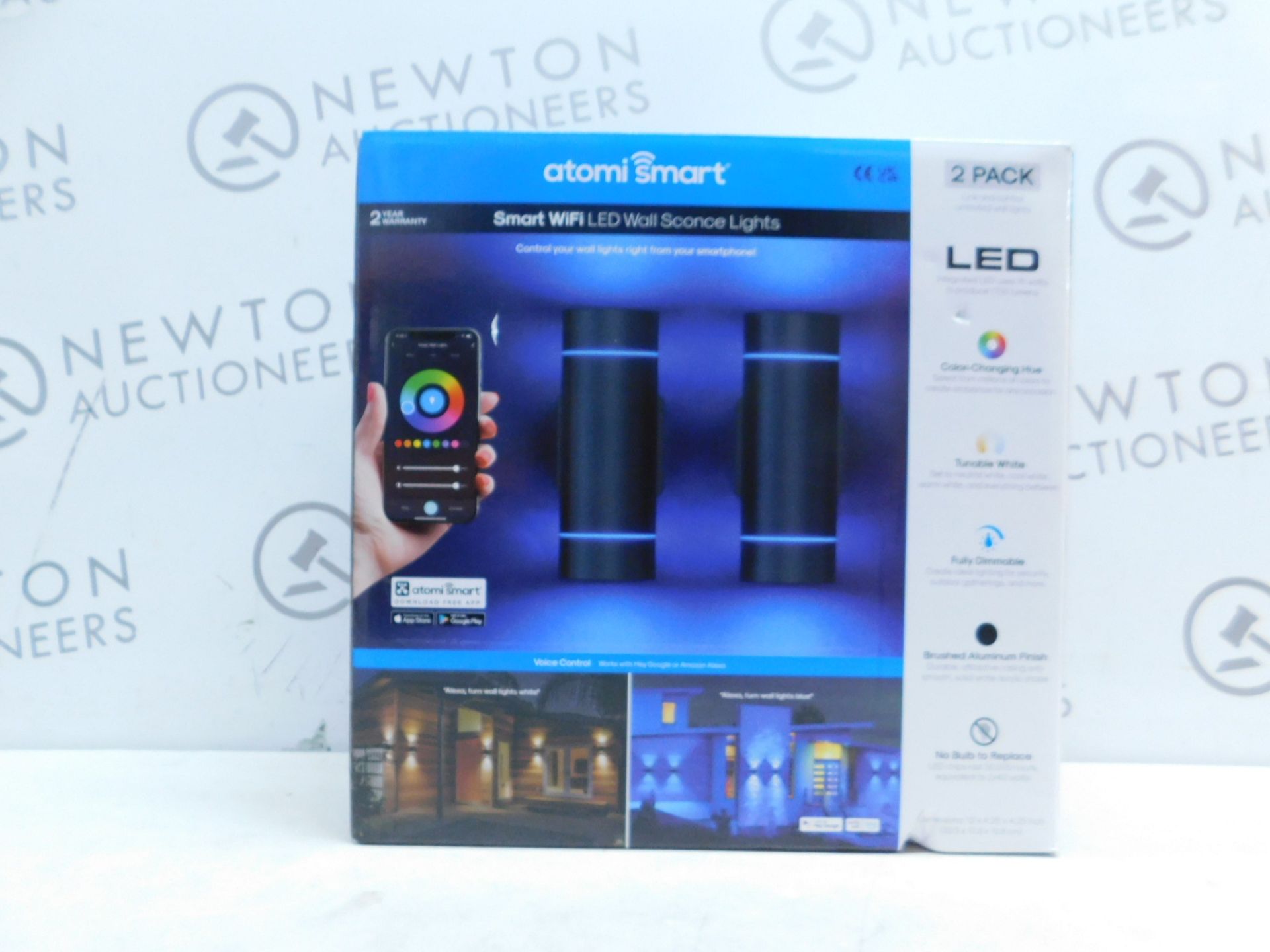 1 BOXED ATOMI SMART WIFI WALL LIGHT, PACK OF 2 RRP Â£149