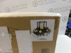 1 BOXED HOLIDAY PINE CENTREPIECE WITH LED CANDLE RRP Â£39