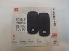 1 BOXED JBL LINK PORTABLE SMART SPEAKER IN BLACK - TWIN PACK RRP Â£99.99