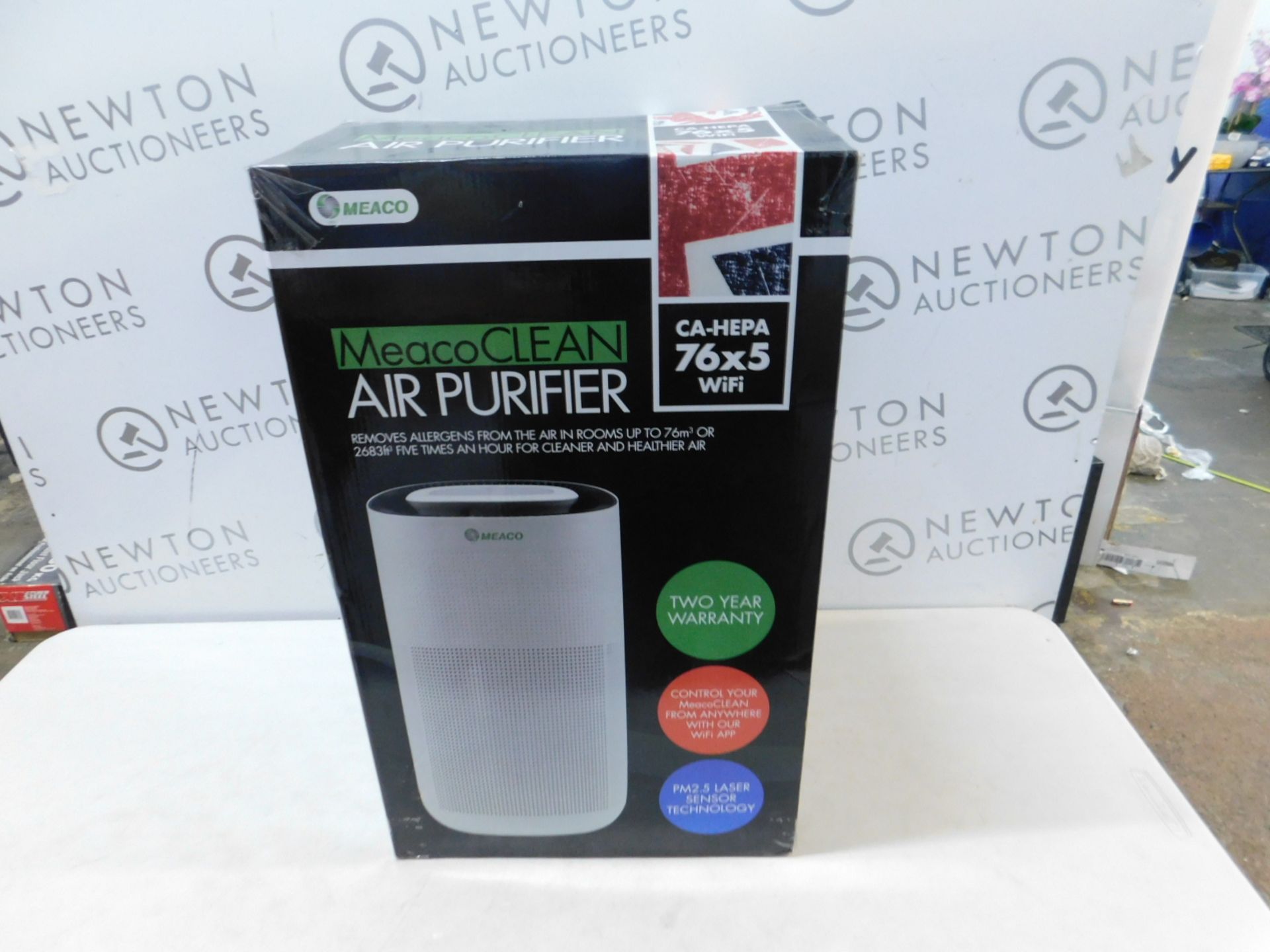 1 BOXED MEACO WIFI ENABLED AIR PURIFIER, FOR ROOMS 76M RRP Â£229