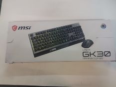 1 BOXED MSI VIGOR GK30 GAMING COMBO KEYBOARD AND MOUSE RRP Â£59.99