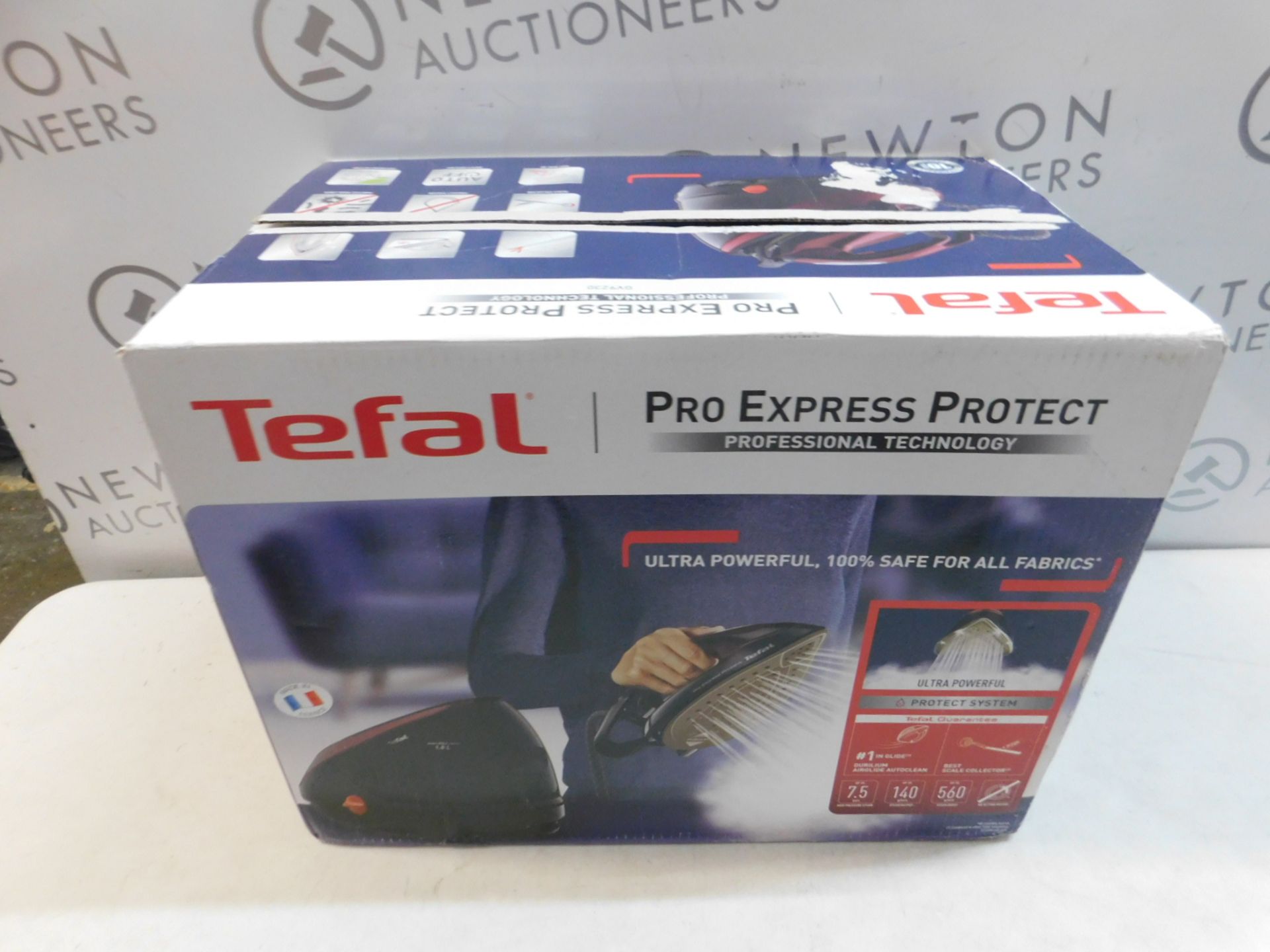 1 BOXED TEFAL PRO EXPRESS PROTECT GV9230 HIGH PRESSURE STEAM GENERATOR IRON, BLACK/BURGUNDY RRP Â£