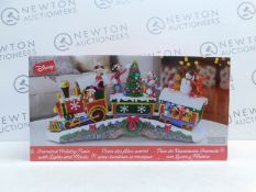 1 BOXED DISNEY 10.2 INCHES (25.9CM) CHRISTMAS TRAIN TABLE TOP ORNAMENT WITH LIGHTS AND SOUNDS RRP