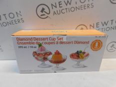 1 CRYSTAL KING DIAMOND DESSERT CUP SET Â£24.99