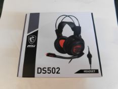 1 BOXED MSI DS502 GAMING HEADPHONES RRP Â£59.99