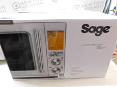 1 BOXED SAGE 32 LITRE 1100W THE COMBI WAVE 3 IN 1 MICROWAVE IN BLACK STAINLESS STEEL