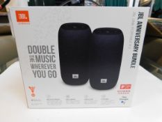 1 BOXED JBL LINK PORTABLE SMART SPEAKER IN BLACK - TWIN PACK RRP Â£99.99