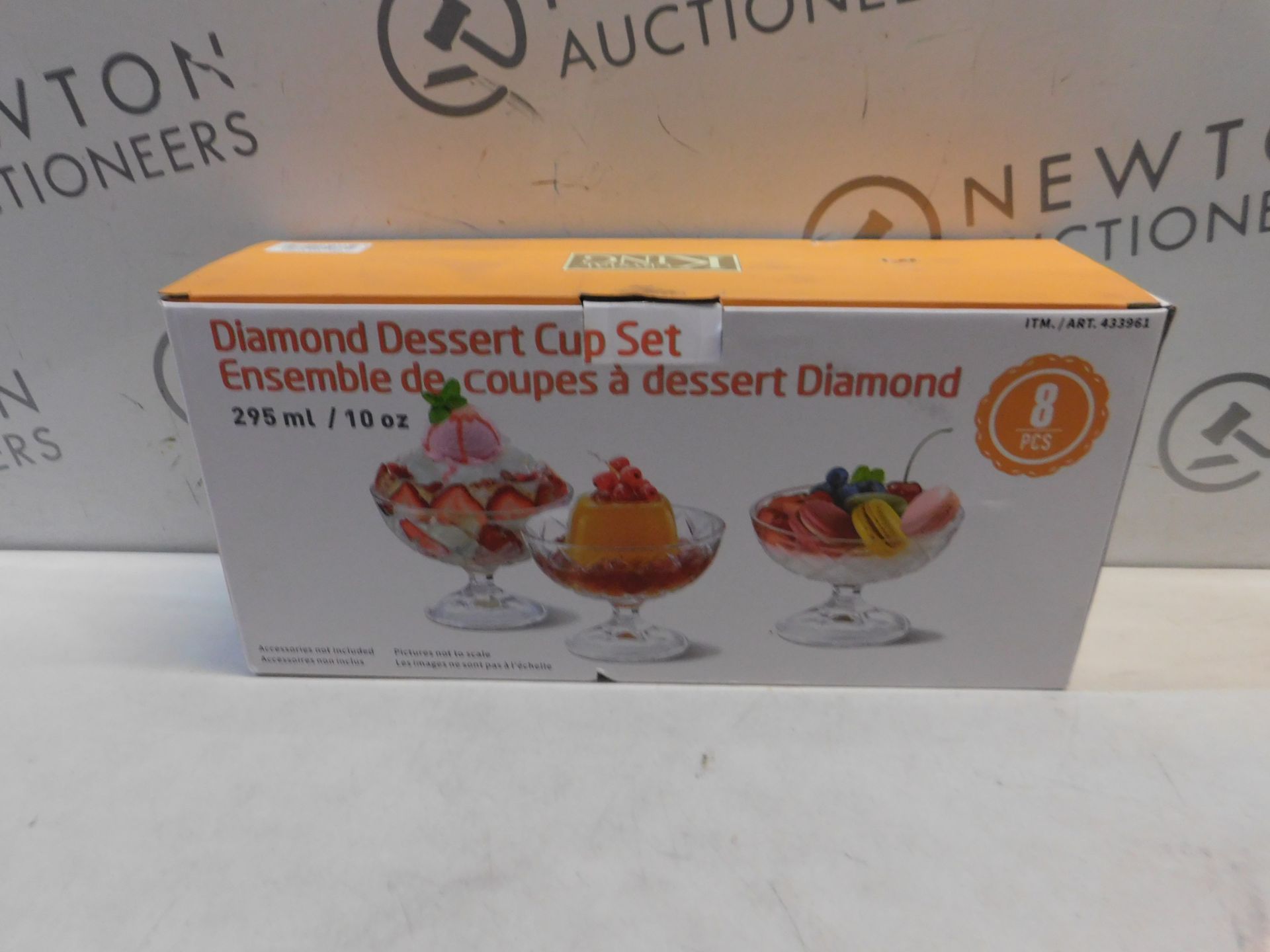 1 BOXED CRYSTAL KING DIAMOND DESSERT CUP SET Â£24.99