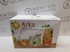 1 BOXED KING CRYSTAL ARKA GLASSWARE SET RRP Â£24.99