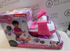 1 BOXED ANIMATED LIGHTS MINNIE ACTIVITY PLANE RIDE ON ASSORTMENT RRP Â£36.99